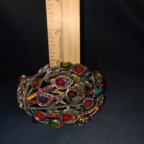 AJ Peacock Gemstone Hinge Cuff Bracelet NWT - Picture 7 of 9
